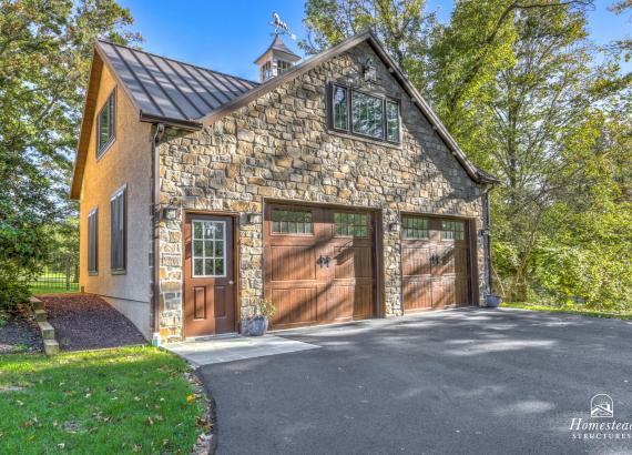 Exterior photo of 24' x 30' Custom 2-Car Garage with Cathedral Ceilings in New Hope PA