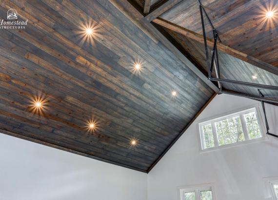 Interior shot of 24' x 30' Custom 2-Car Garage with Cathedral Ceilings in New Hope PA