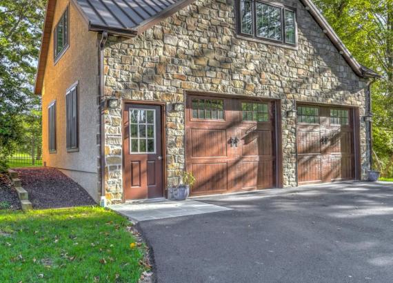 Exterior photo of 24' x 30' Custom 2-Car Garage with Cathedral Ceilings in New Hope PA