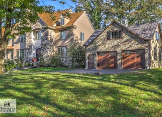 Exterior photo of 24' x 30' Custom 2-Car Garage with Cathedral Ceilings in New Hope PA