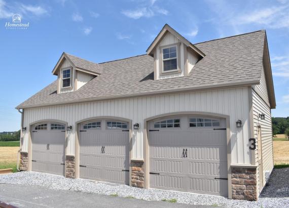 24' x 36' 3-Car Classic 2-Story Garage in Lancaster County