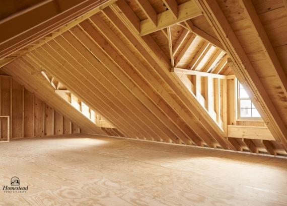 2nd Floor interior of 24' x 36' 3-Car Classic 2-Story Garage in Lancaster County