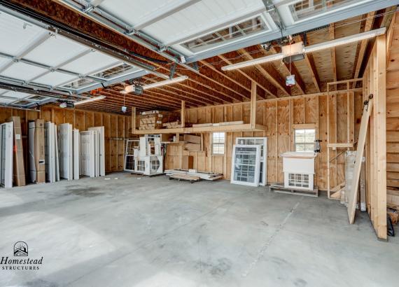 Interior of 24' x 36' 3-Car Classic 2-Story Garage in Lancaster County