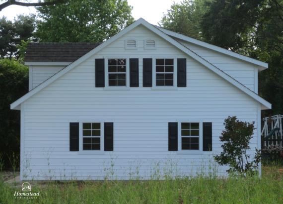 Windows on side of 25x25 2 Car 2 Story Garage with dormers