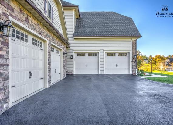 Close up shot of garage doors on a 28' x 22' Classic 2-Car Attached Garage in Clarkesville MD