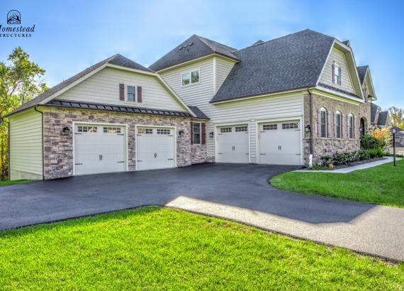 Exterior View of a 28' x 22' Classic 2-Car Attached Garage in Clarkesville MD