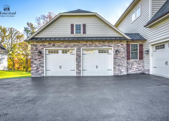 Exterior shot of 28' x 22' Classic 2-Car Attached Garage in Clarkesville MD