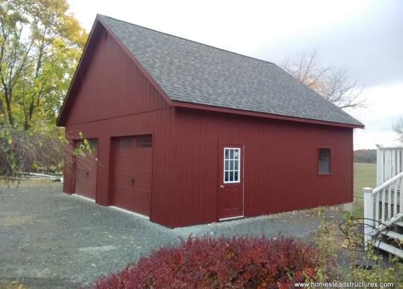 28' x 28' 2 Car attic truss garage