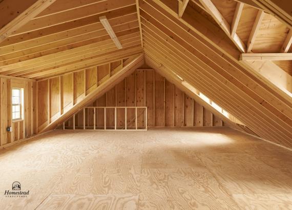 2nd Story Interior of 24x36 Garage with Dormers