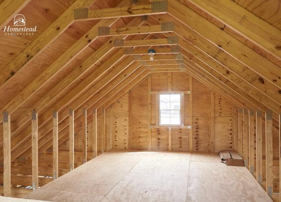 2nd Story Interior of 24x24 Attic Truss Garage