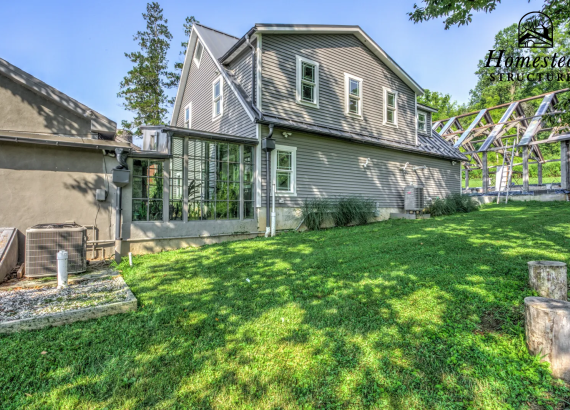 Back View of a Custom 30x38 Two-Story Garage in Easton, PA – Expert Design & Construction