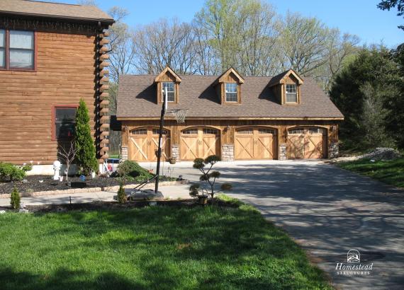 30x44 2-Story, 4-Car Custom Garage with Mushroom Board in NJ