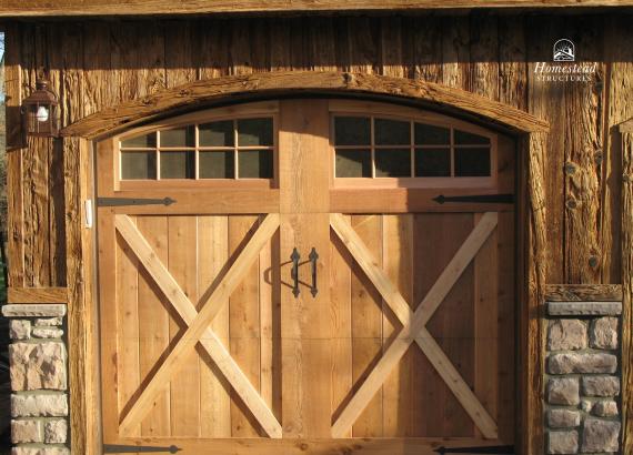 Carriage Garage Door on 30x44 2-Story, 4-Car Custom Garage with Mushroom Board in NJ