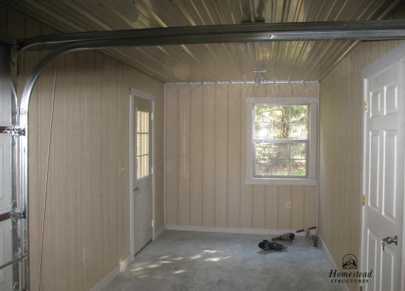 Interior of 30x44 2-Story, 4-Car Custom Garage with Mushroom Board in NJ