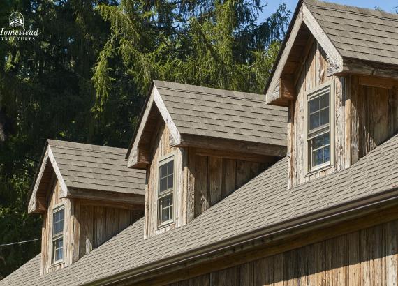 Window Dormers on 30' x 48' Classic 4-Car Garage with Mushroom Board Siding in Princeton New Jersey