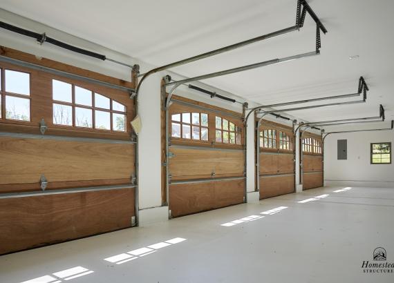 Finished Interior of 30' x 48' Classic 4-Car 2-Story Garage with Mushroom Board Siding in Princeton New Jersey