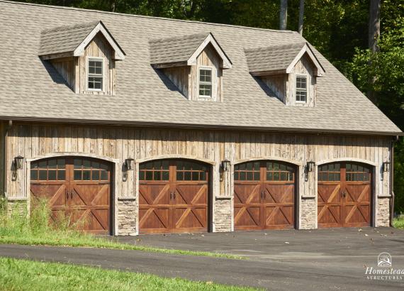 30' x 48' Classic 4-Car Garage with Mushroom Board Siding in Princeton New Jersey