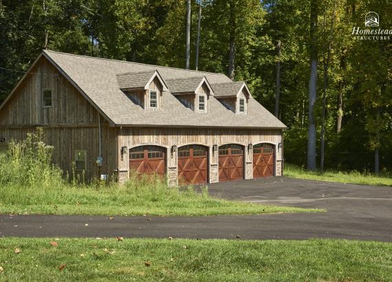 30' x 48' Classic 4-Car Garage with Mushroom Board Siding in Princeton New Jersey