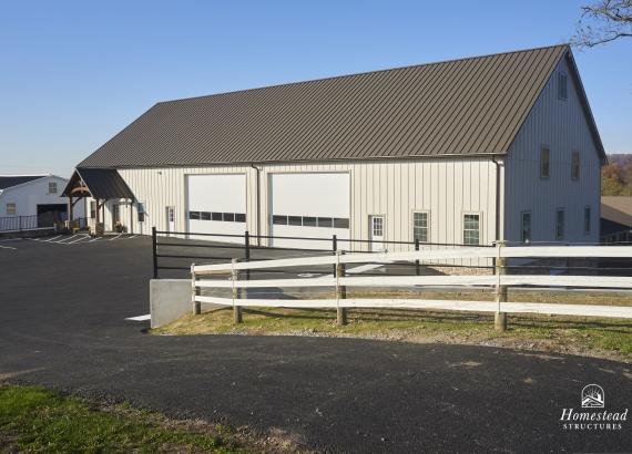 Exterior Photo of 44' x 116' Commercial Barn with Office, Event Space, and Gym