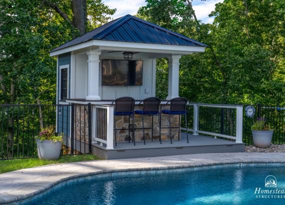 8' x 10' Special Siesta Poolside Bar with Deck in Phoenixville PA