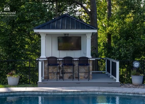 8' x 10' Special Siesta Poolside Bar with Deck in Phoenixville PA