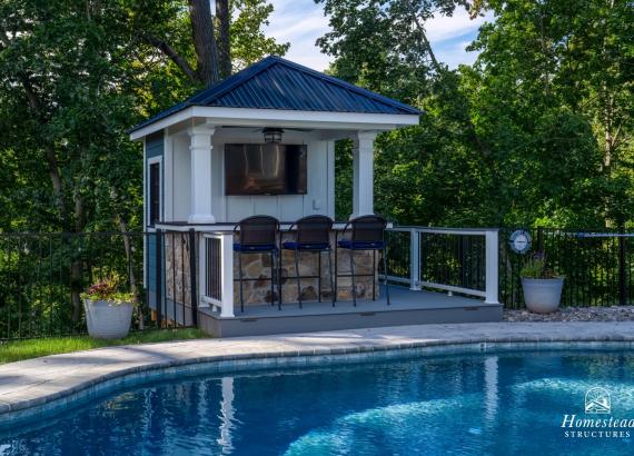 8' x 10' Special Siesta Poolside Bar with Deck in Phoenixville PA