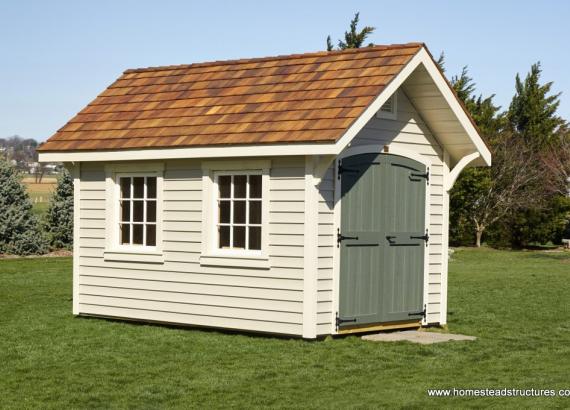 8' x 12' Premier Garden Shed with vinyl clapboard siding