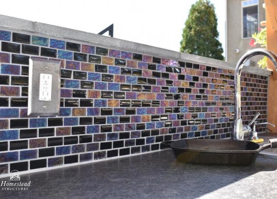 Colorful Backsplash for outdoor kitchen