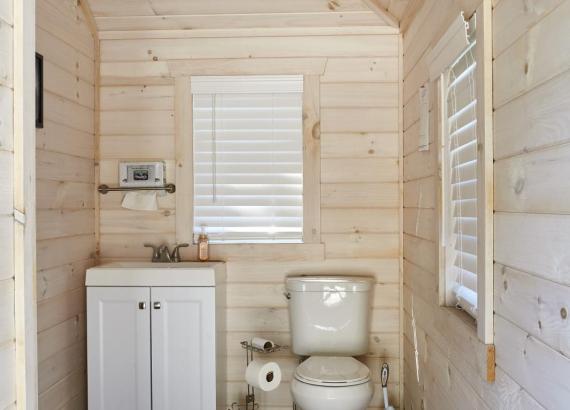 Bathroom of a 10x12 Siesta Poolside Bar