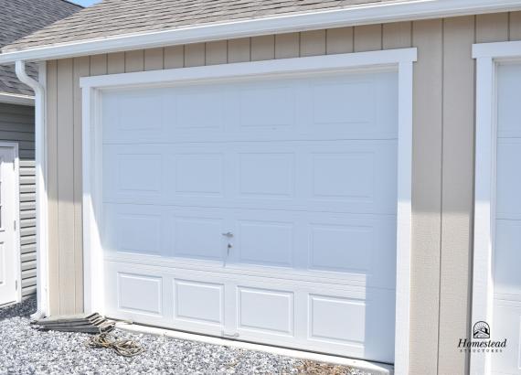 Squared Raised Panel Garage Door on 2 Car Keystone Garage