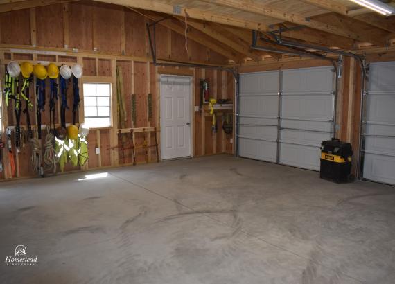 Interior of 2 Car Garage with House Door