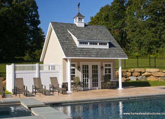 17' x 14' Heritage Pool House (stucco siding)