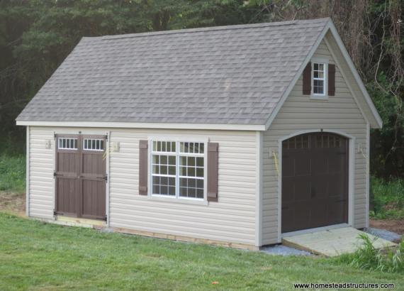 14' x 24' Liberty A Frame Shed (vinyl siding)