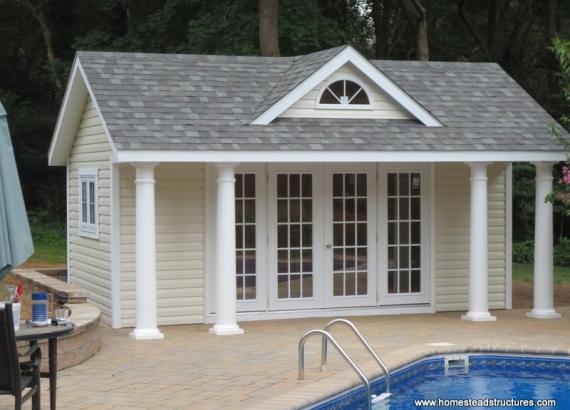 12' x 18' Heritage Classic A Frame Poolhouse (vinyl siding)