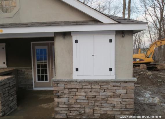 Wellington Pool House (Window with functioning shutters)