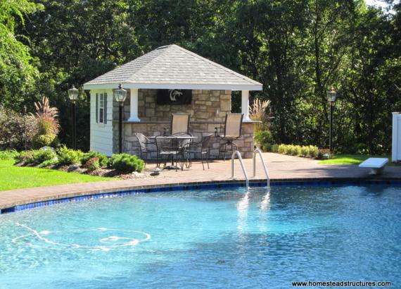 12' x 16' Siesta Poolside Bar (vinyl siding)