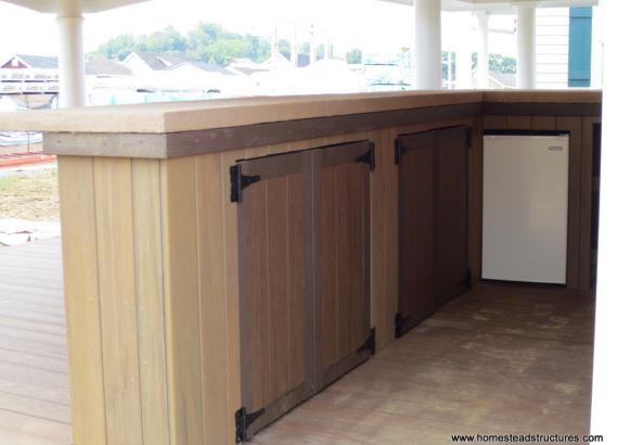 Avalon Pool House Bar with Fridge