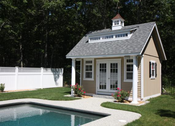 15' x 14' Heritage Pool House (D-temp Siding)