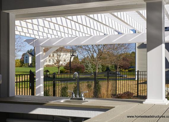 vinyl pergola details