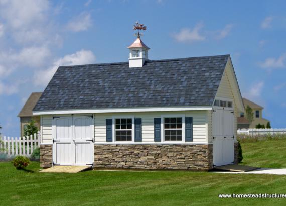 12' x 24' Liberty A Frame Shed (Vinyl Siding)