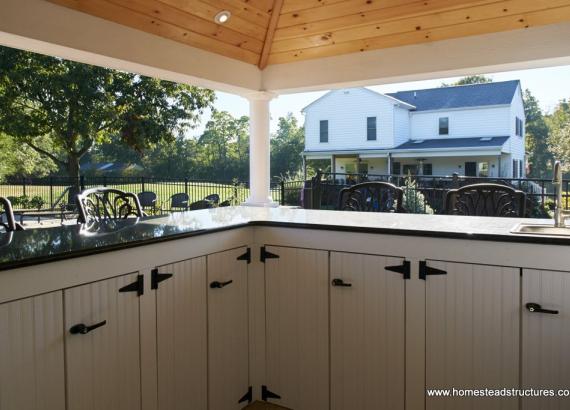 Wellington Pool House bar cabinets for storage