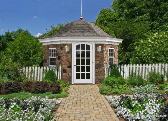 Stone Garden Belle - Hexagonal Shed