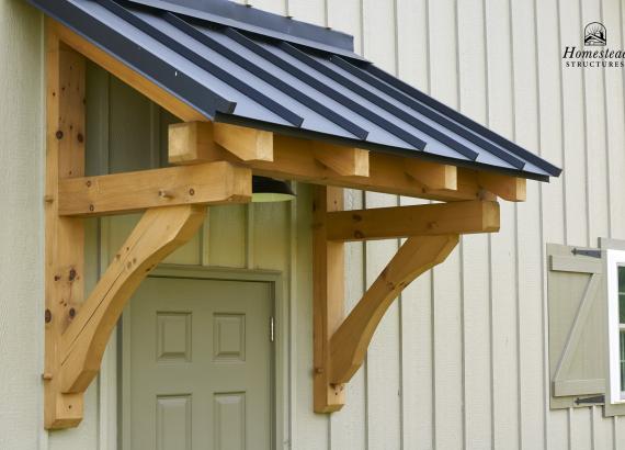 Timber Frame & Metal Portico/Accent over door 