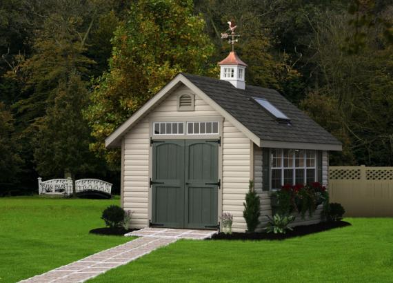 10' x 14' Classic A-Frame Potting Shed (Vinyl Siding)