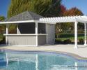 12x12 Siesta Poolside Bar (D-Temp Siding) with Pergola