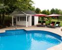 12' x 16' Classic A-Frame Pool Shed with Pavilion