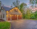 Exterior Twilight photo of 24' x 30' Custom 2-Car Garage with Cathedral Ceilings in New Hope PA