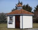 8' x 10' Classic Hip Rood Shed with birdhouse cupola & cedar shakes