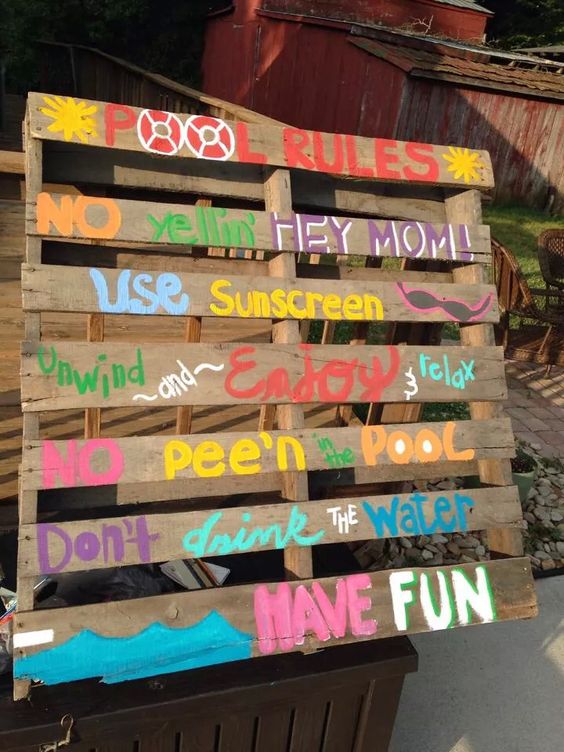  Pool Signs and Decor Outdoor Bad Decisions Make Good